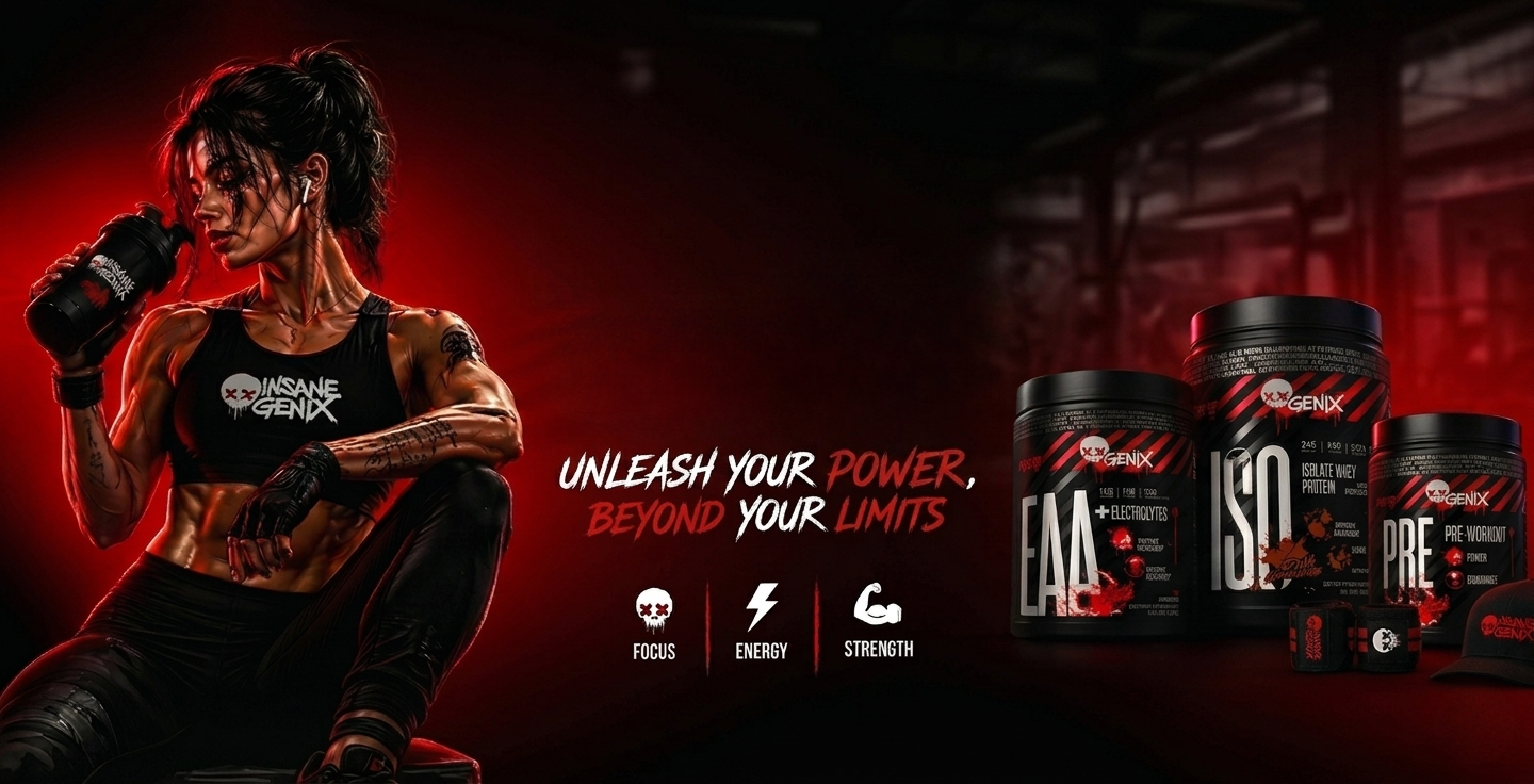 InsaneGenix performance supplements hero