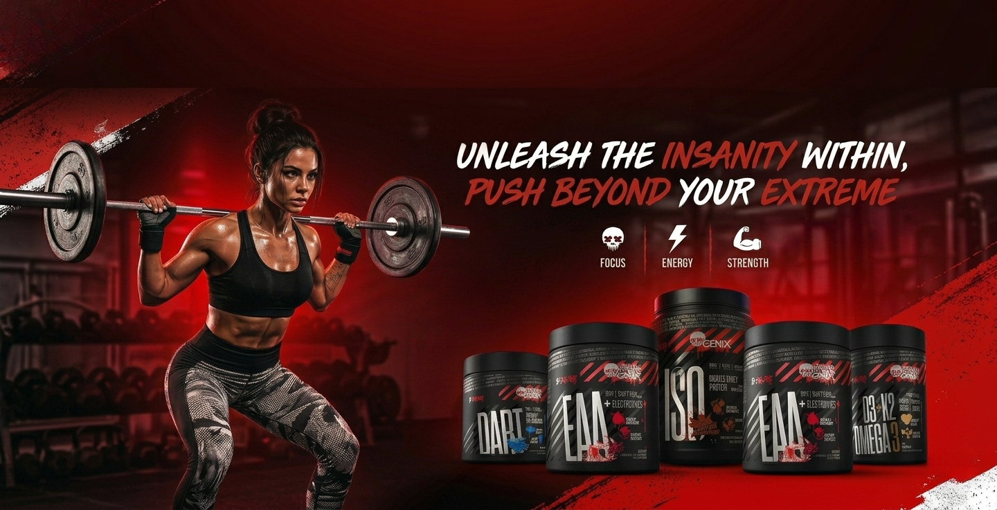 InsaneGenix performance supplements hero